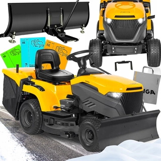 Traktorová kosačka - VÝKONNÝ TRAKTOR STIGA SÚPRAVA SNEHOVEJ FRÉZY 384ST 15KM TURBO XXL PLUH + ORIGINÁL SNEHOVÝ PLUH NA ZÁHRADNÝ TRAKTOR 1200/400MM SADA + ADÁT.